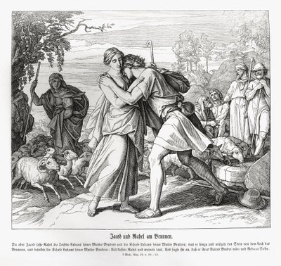 Giacobbe e Rachele al pozzo, Genesi da Julius Schnorr von Carolsfeld