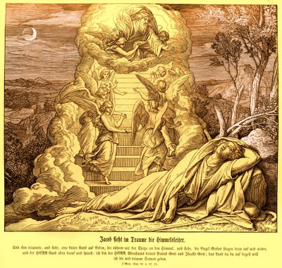Giacobbe sogna la scala verso il cielo, Genesi da Julius Schnorr von Carolsfeld
