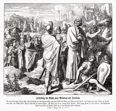 Geroboamo e Roboamo da Julius Schnorr von Carolsfeld