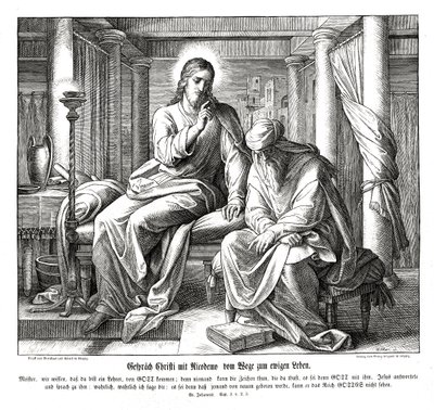 Gesù e Nicodemo, Vangelo di Giovanni da Julius Schnorr von Carolsfeld