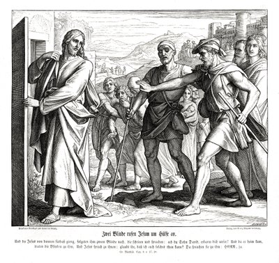 Gesù e i ciechi, Vangelo di Matteo da Julius Schnorr von Carolsfeld