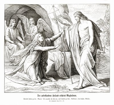 Gesù appare a Maria Maddalena, Vangelo di Giovanni da Julius Schnorr von Carolsfeld