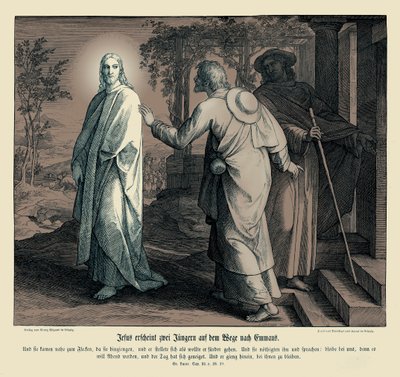 Gesù appare a due discepoli, Vangelo di Luca da Julius Schnorr von Carolsfeld
