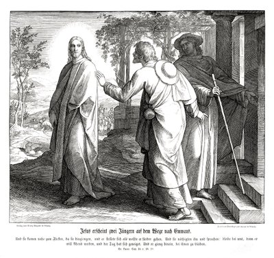 Gesù appare a due discepoli, Vangelo di Luca da Julius Schnorr von Carolsfeld