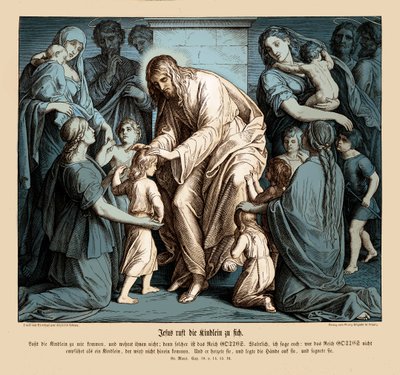 Gesù chiama i bambini a sé, Vangelo di Marco da Julius Schnorr von Carolsfeld