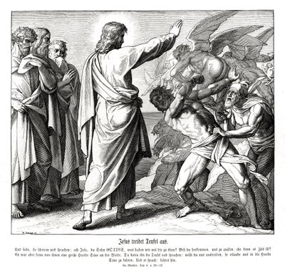 Gesù scaccia i demoni, Vangelo di Matteo da Julius Schnorr von Carolsfeld