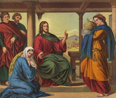 Gesù nella casa di Marta da Julius Schnorr von Carolsfeld