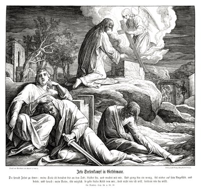 Gesù nel Giardino del Getsemani, Vangelo di Matteo da Julius Schnorr von Carolsfeld