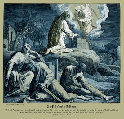Gesù nel Giardino del Getsemani, Vangelo di Matteo da Julius Schnorr von Carolsfeld