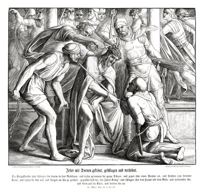 Gesù riceve una corona di spine, Vangelo di Marco da Julius Schnorr von Carolsfeld