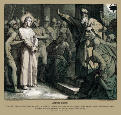 Processo di Gesù davanti a Caifa, Vangelo di Matteo da Julius Schnorr von Carolsfeld
