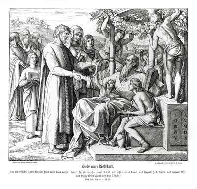 Giobbe è ricompensato, Giobbe da Julius Schnorr von Carolsfeld