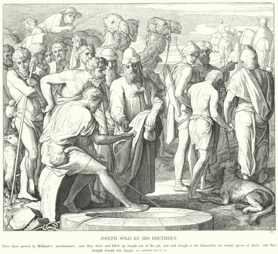 Giuseppe venduto dai suoi fratelli da Julius Schnorr von Carolsfeld