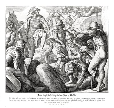 Giosuè cattura cinque re a Makkedah, Giosuè da Julius Schnorr von Carolsfeld