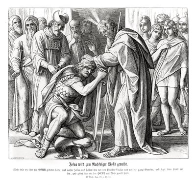 Giosuè è nominato successore di Mosè, Numeri da Julius Schnorr von Carolsfeld
