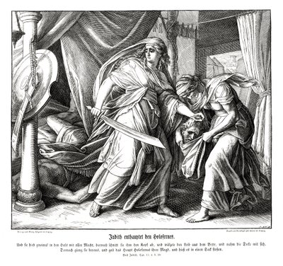 Giuditta decapita Oloferne, libro di Giuditta da Julius Schnorr von Carolsfeld