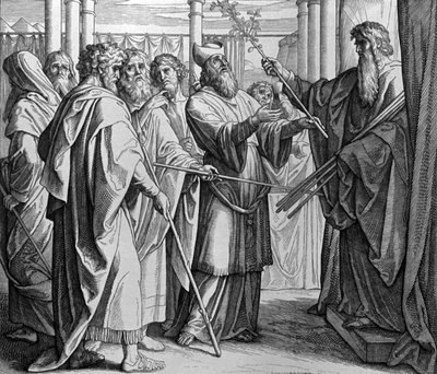 La verga di Aronne da Julius Schnorr von Carolsfeld