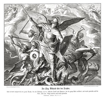 La vittoria di Michele sul drago, Apocalisse da Julius Schnorr von Carolsfeld