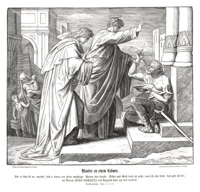 Miracolo del paralitico, Atti degli Apostoli da Julius Schnorr von Carolsfeld