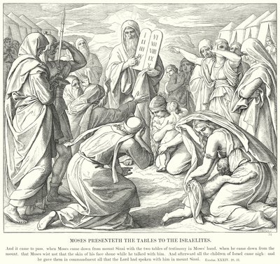 Mosè presenta le tavole agli Israeliti da Julius Schnorr von Carolsfeld