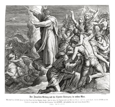 Separazione del Mar Rosso, Esodo da Julius Schnorr von Carolsfeld