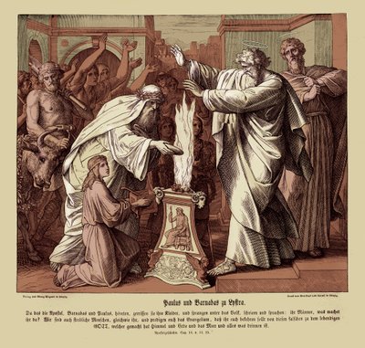 Paolo e Barnaba a Listra, Atti degli Apostoli da Julius Schnorr von Carolsfeld