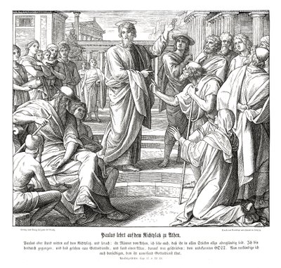 Paolo predica ad Atene, Atti degli Apostoli da Julius Schnorr von Carolsfeld