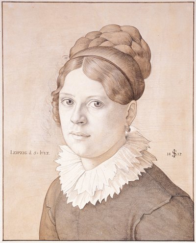 Ritratto di Henriette Schnorr von Carolsfeld, 1817 da Julius Schnorr von Carolsfeld