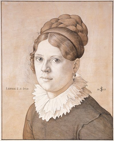 Ritratto di Henriette Schnorr von Carolsfeld, 1817 da Julius Schnorr von Carolsfeld