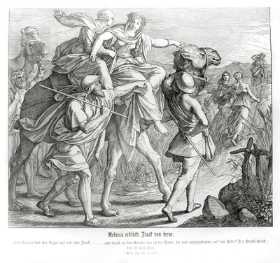 Rebecca vede Isacco da lontano, Genesi da Julius Schnorr von Carolsfeld