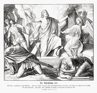 La resurrezione di Gesù, Vangelo di Matteo da Julius Schnorr von Carolsfeld
