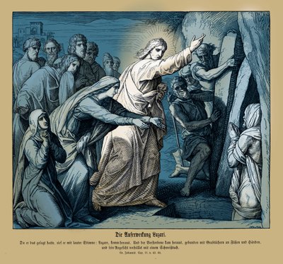Resurrezione di Lazzaro, Vangelo di Giovanni da Julius Schnorr von Carolsfeld