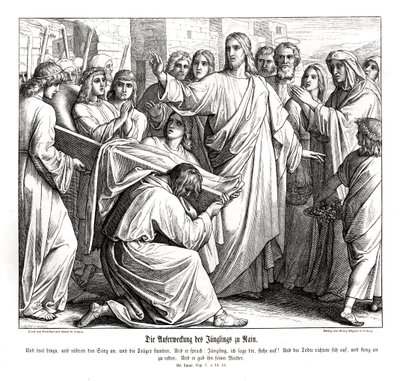 Resurrezione del ragazzo di Nain, Vangelo di Luca da Julius Schnorr von Carolsfeld