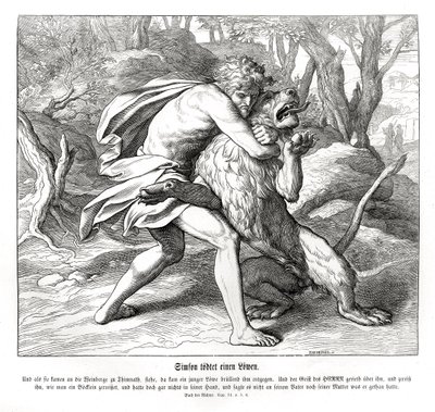 Sansone uccide un leone, Giudici da Julius Schnorr von Carolsfeld