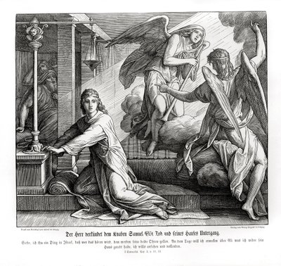 Samuele riceve la profezia della morte di Eli da Julius Schnorr von Carolsfeld