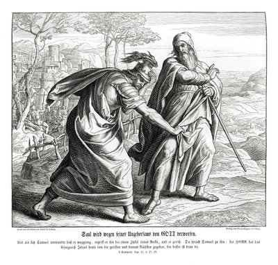 Saul perde il regno di Israele da Julius Schnorr von Carolsfeld