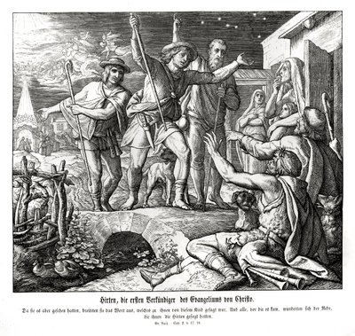 I pastori diffondono il vangelo, Vangelo di Luca da Julius Schnorr von Carolsfeld