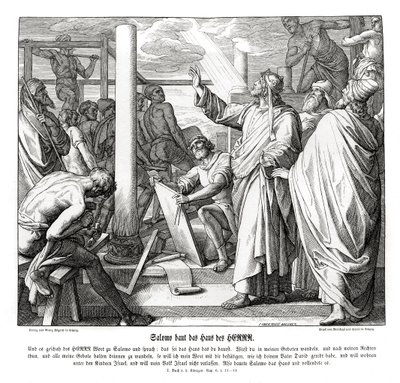 Salomone costruisce la casa del Signore da Julius Schnorr von Carolsfeld