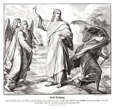 Tentazione di Cristo, Vangelo di Matteo da Julius Schnorr von Carolsfeld