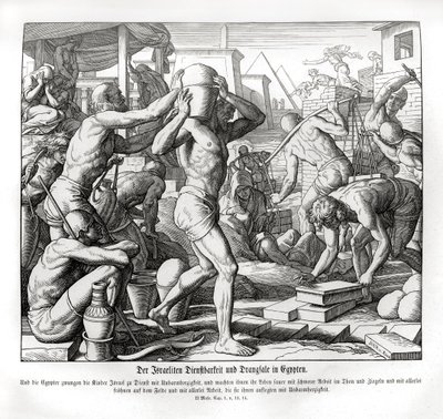 Gli Israeliti sono schiavi in Egitto, Esodo da Julius Schnorr von Carolsfeld