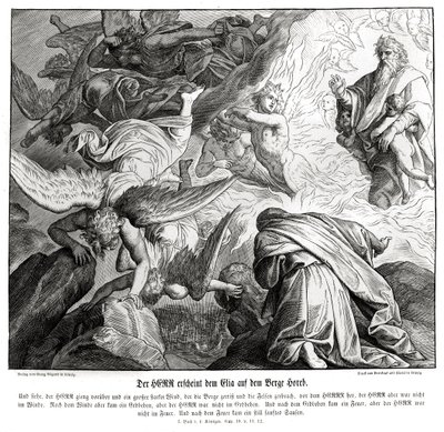 Il Signore appare a Elia sul Monte Oreb da Julius Schnorr von Carolsfeld