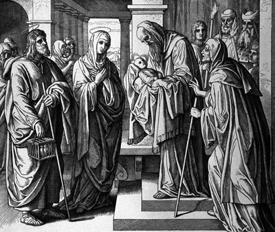 La Presentazione di Gesù Bambino al Tempio da Julius Schnorr von Carolsfeld