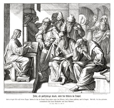 Il bambino Gesù nel tempio, Vangelo di Luca da Julius Schnorr von Carolsfeld
