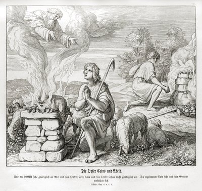 Le offerte di Caino e Abele, Genesi da Julius Schnorr von Carolsfeld
