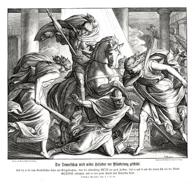 Il tesoro del tempio è protetto, 2 Maccabei da Julius Schnorr von Carolsfeld