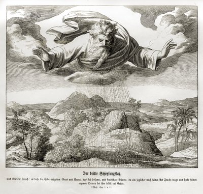 Terzo giorno della creazione, Genesi da Julius Schnorr von Carolsfeld