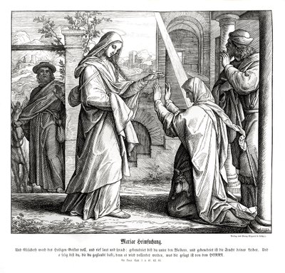 Visitazione di Maria, Vangelo di Luca da Julius Schnorr von Carolsfeld