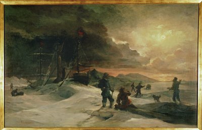 Due ufficiali austriaci, Julius von Payer e Karl Weyprecht ... (dipinto su tela) da Julius Von Payer