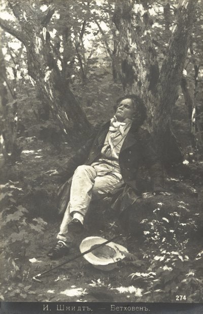 Beethoven nella Foresta da Julius or Jules Schmidt