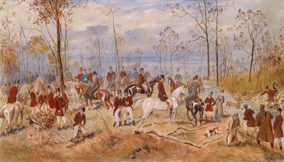 La caccia alla volpe da Julius von Blaas